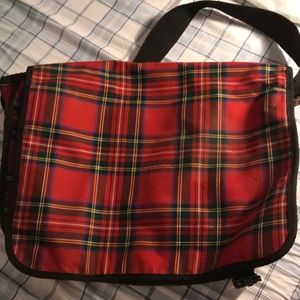 Vintage 90’s Gap Red Tartan Messenger Bag